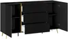 Vente-unique - MARZIALO Sideboard Holz, Platte SchwarzGold - B 41 cm x H 87,2 cm x L 158 cm Bild 5