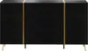 Vente-unique - MARZIALO Sideboard Holz, Platte SchwarzGold - B 41 cm x H 87,2 cm x L 158 cm Bild 3