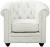 Vente-unique - CHESTERFIELD Sofa and armchair set Kunstleder Weiß - B 78 cm88 cm x H 72 cm x L 82 cm205 cm Bild 4