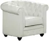 Vente-unique - CHESTERFIELD Sofa and armchair set Kunstleder Weiß - B 78 cm88 cm x H 72 cm x L 82 cm205 cm Bild 5