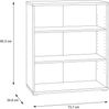 FORTE Tempra2 Regal, Holzwerkstoff, Braun, 73,7 x 85,5 x 34,8 cm Bild 4