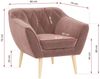 Sofa, Skandinavischer Stil, Holzbeine - PIRS - 1 Sitzer - Rosa - Velvet Bild 3