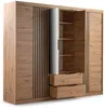 Vente-unique - SIDOVIA Wardrobe and walk-in wardrobe Holz, Platte Beige - B 60 cm x H 213 cm x L 250 cm Bild 4