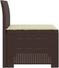 vidaXL 1-Sitzer Garten-Sofa mit Kissen Rattan-Look PP Braun 8011784 Bild 3
