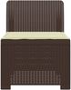 vidaXL 1-Sitzer Garten-Sofa mit Kissen Rattan-Look PP Braun 8011784 Bild 2