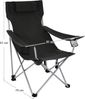 Songmics 'GCB09BK' Campingstuhl klappbar, mit Armlehnen und Getränkehaltern bis 150 kg belastbar, Eisengestell / Oxford-Gewebe schwarz, 81 x 70 x 91 cm Bild 5