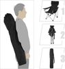 Songmics 'GCB09BK' Campingstuhl klappbar, mit Armlehnen und Getränkehaltern bis 150 kg belastbar, Eisengestell / Oxford-Gewebe schwarz, 81 x 70 x 91 cm Bild 4