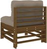 vidaXL Mittelsofa mit Kissen Honigbraun Massivholz Kiefer 825663 Bild 5