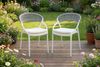 KAWOLA Gartenstuhl KISO Outdoor weiß mit Kissen Rückenlehne Rope grau 79 x 58 x 54 cm Bild 4
