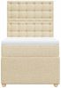vidaXL Boxspringbett mit Matratze Creme 90x190 cm Stoff 3291930 Bild 4