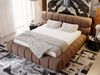GRAINGOLD Mellow Polsterbett 160x200, mit hohem Kopfteil und Bettkasten, Velour-Stoff, Braun Bild 4