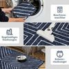 GarveeMore Teppich Faltbarer Kurzflor-Teppich 1160 g/m², 100% Polyester (Faux-Kaschmir), rechteckig, Höhe: 6 mm, modernes geometrisches Linienmuster, rutschfeste Rückseite Bild 3