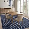 GarveeMore Teppich Faltbarer Kurzflor-Teppich 1160 g/m², 100% Polyester (Faux-Kaschmir), rechteckig, Höhe: 6 mm, modernes geometrisches Linienmuster, rutschfeste Rückseite Bild 2