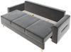 Sofa 3-Sitzer BELMIRA mit Schlaffunktion Grau Bild 5