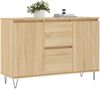 Sideboard, Kommode Sonoma-Eiche 101,5x35x70 cm Holzwerkstoff j2889p Bild 3