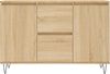 Sideboard, Kommode Sonoma-Eiche 101,5x35x70 cm Holzwerkstoff j2889p Bild 5