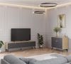 Calicosy TV-Möbel 4 Türen mit Metallfüßen B180 cm - FLORA - Helles Holz Bild 4