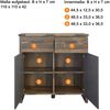 Kommode Prime in Used Wood Shabby und Matera grau 119 cm Bild 3