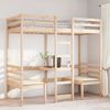 vidaXL Hochbett mit Schreibtisch & Stühlen 90x190 cm Massivholz Kiefer 3308559 Bild 3