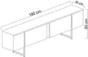 Vente-unique - ZIRELDA TV Möbel Holz, Platte Braun - B 30 cm x H 50 cm x L 180 cm Bild 4