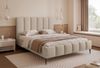 Selsey 'Sarafino' Polsterbett mit Bettkasten, Lattenrost und Metallfüßen, beige, 160x200 cm Bild 3