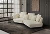KAWOLA Sofa GARBO Designsofa Stoff cremeweiß rechts offen 92 x 158 x 280 cm Bild 4