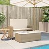vidaXL Gartenbank mit Kissen und Hocker Beige Poly Rattan 368411 Bild 3