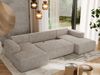 U-förmiges Ecksofa mit Schlaffunktion, Bettkasten und losen Kissen, zwei Armlehnen - TRENTINO U - Beige Stoff Bild 4