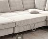 Wohnlandschaft >Rube< Schlaffunktion, Stauraum, Cord beige - 309x92x198cm (BxHxT) Bild 4