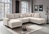 Wohnlandschaft >Rube< Schlaffunktion, Stauraum, Cord beige - 309x92x198cm (BxHxT) Bild 2