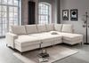 Wohnlandschaft >Rube< Schlaffunktion, Stauraum, Cord beige - 309x92x198cm (BxHxT) Bild 3