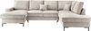 Wohnlandschaft >Rube< Schlaffunktion, Stauraum, Cord beige - 309x92x198cm (BxHxT) Bild 1