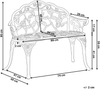 Gartenbank PIURA 88 cm Metall Dunkelbraun Bild 2
