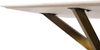 Esstisch 180x100x76 Marmor weiß / Kreuzgestell Eisen Antik Messing BARCELONA #301 Bild 3