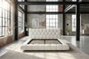 KAWOLA Bett ATTICO Polsterbett Stoff cremeweiß 200x200cm mit Lattenrost Bild 4