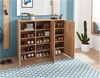 Schuhschrank Turin / GW-Telde, Glas, Holzwerkstoff, Weiß, Holzfarben, 134 x 105 x 40 cm Bild 5