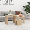 Couchtische, Sofatische 3-tlg. Sonoma-Eiche Holzwerkstoff Bild 2