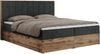 Boxspringbett, Schlafzimmerbett, Bettkasten - BELLISSIMO - 160 x 200 cm - Dunkelgrau Stoff - H3 Bild 4