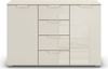 rauch Aditio Box, Kommode, 1-türig, 4 Schubladen, mit Glasfront, mit Softclose-Funktion, Farbe Beige, BxHxT 120x81x42cm Bild 2