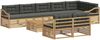 vidaXL Outdoor-Sofagarnitur mit Kissen 9 pcs Weiß und Anthrazit 3390742 Bild 2