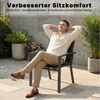 HOMALL Gartenstuhl Stapelbare Aluminiumstühle Outdoor Stühle 2/4/6er Set, Bis 160kg (Gewicht ca. 3,5 kg, erhältlich in drei Farben, geeignet für Camping, Pool, Grillszenarien (ohne Tisch), 6 St) Bild 3