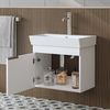Roomart LYCIA-60 Badmöbel Set– 2-teiliges Badezimmermöbel Set - Waschbecken mit Unterschrank - H 54 x B 38.6 x T 59 cm • Weiß Bild 2