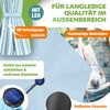 KESSER® Alu Ampelschirm LED Solar + Abdeckung mit Kurbelvorrichtung UV-Schutz Aluminium mit An-/Ausschalter Wasserabweisend - Sonnenschirm Schirm Gartenschirm 300cm, Hellblau Bild 3