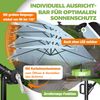 KESSER® Alu Ampelschirm LED Solar + Abdeckung mit Kurbelvorrichtung UV-Schutz Aluminium mit An-/Ausschalter Wasserabweisend - Sonnenschirm Schirm Gartenschirm 300cm, Hellblau Bild 5