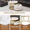 Couchtisch-Set 60x60x46 cm & 50x50x30,8 cm – elegantes Design in weiß mit Marmoroptik Bild 5
