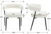 WAHSON OFFICE CHAIRS Esszimmerstuhl 2er Set Chenille-Polsterstühle für Küche/Esszimmer Bild 3