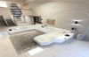Stoff-Wohnlandschaft Materialmix Prato XXL - Strukturstoff - Macchiato-Weiß - Links Bild 5