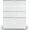 rauch Aditio Box, Kommode, 5 Schubladen, mit Glasfront, mit Softclose-Funktion, Farbe Weiß, BxHxT 80x100x42cm Bild 2