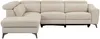 Vente-unique - FORLO Sofa Leder Beige - B 223 cm x H 79 cm x L 275 cm Bild 4
