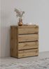 INOSIGN Kommode Cross,Breite 60 cm, moderne grifflose Sideboard,4 Schubkästen, Schubladenschrank mit viel Stauraum, Flur Highboard Bild 2